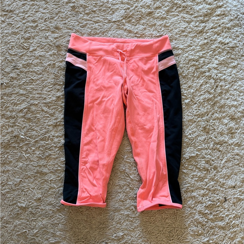 Lululemon Athletica Pink and Black Leggings